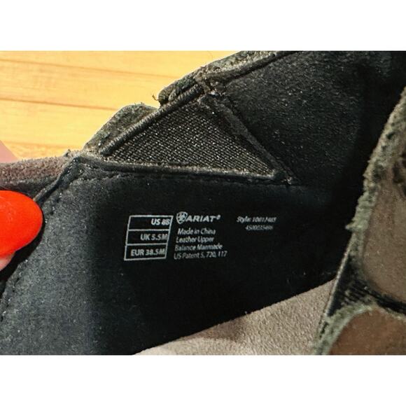 Women's Ariat Kickback Leather Clogs/ Suede Heel Cup Boho Black Size 8B - Picture 13 of 15